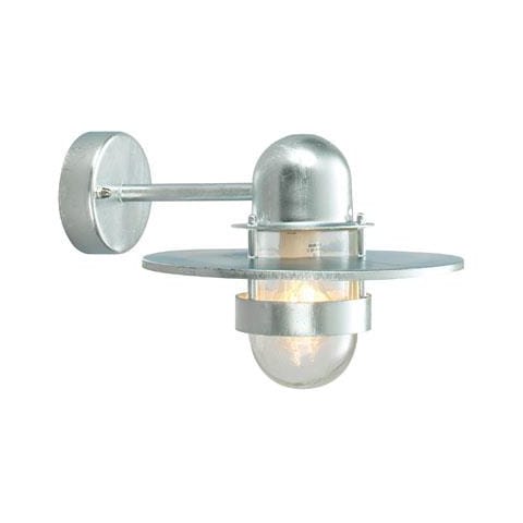 Bergen vägglampa nedåtriktad 36,5x22 cm - Galvaniserat stål - Norlys