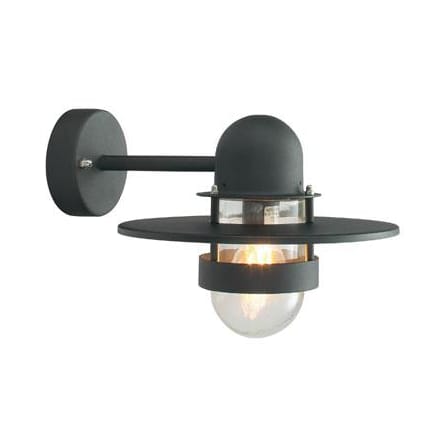 Bergen vägglampa nedåtriktad 36,5x22 cm - Svart - Norlys