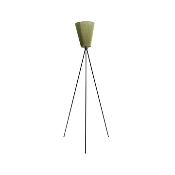 Oslo Wood Floor lamp - Olive green, matte black stand - Northern