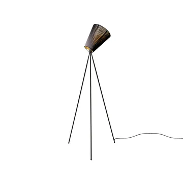 Oslo Wood golvlampa - Black, mattsvart stativ - Northern