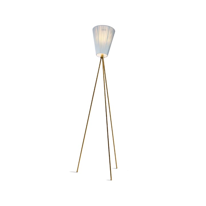 Oslo Wood Stehleuchte - Light blue, Gestell golden - Northern