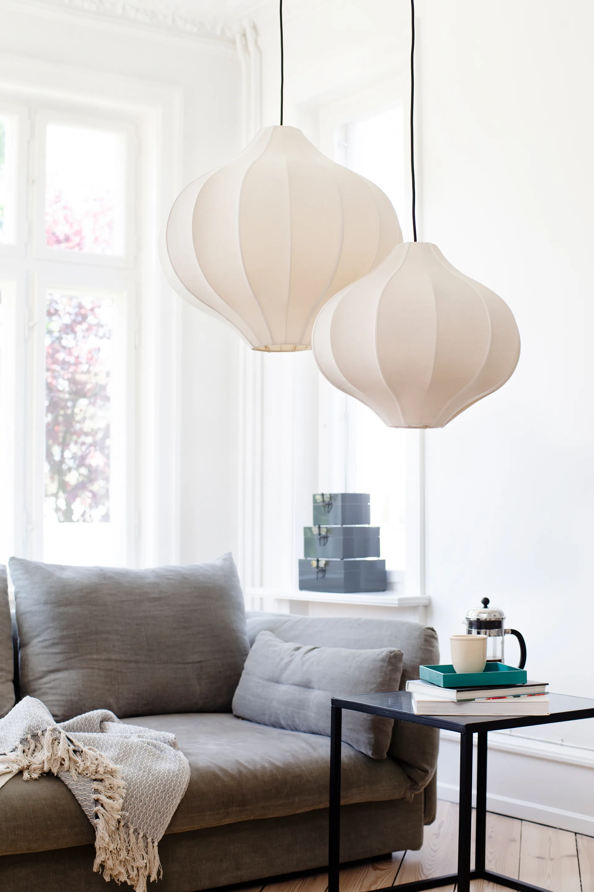 Indochina Classic Onion L lampshade, Sand-sand Oi Soi Oi