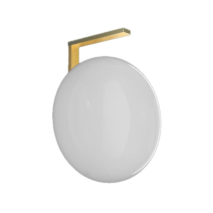 Alba 194 wall lamp, Opal, brass Oluce