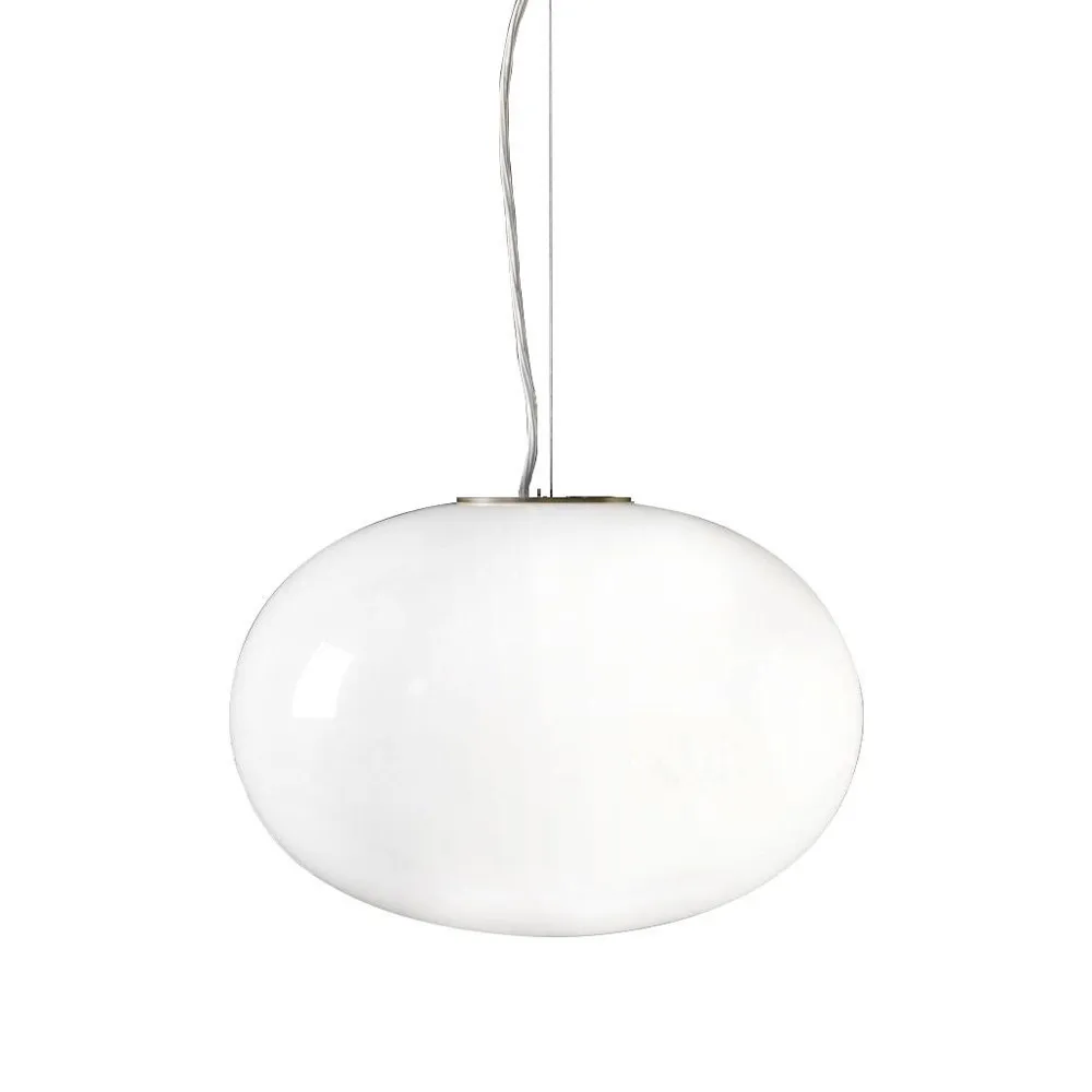 Alba 465 pendant lamp, Opal, brass Oluce