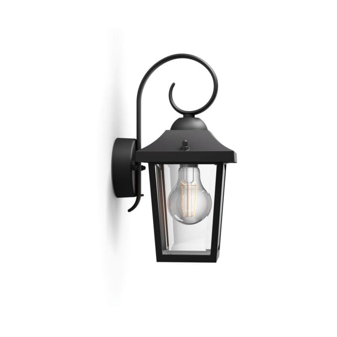 Buzzard Downward Wall Lamp 17.5x13 cm - Black - Philips