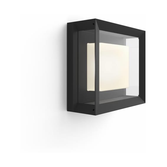 Econic Hue WACA outdoor wall lamp 35.5x34.5 cm - Black - Philips Hue