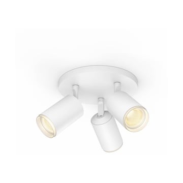 Philips Hue Fugato taklampa 3-spot Ø29,3 cm Vit
