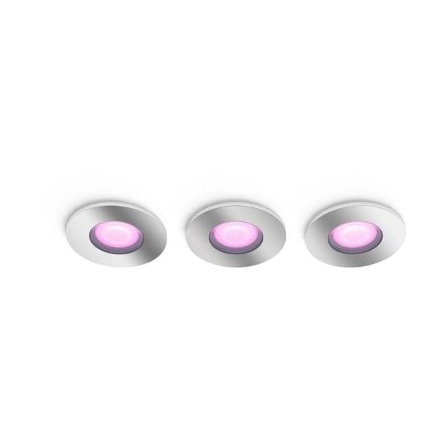 Xamento Hue Wca spot 3-pack Ø10 cm - Chrome - Philips Hue