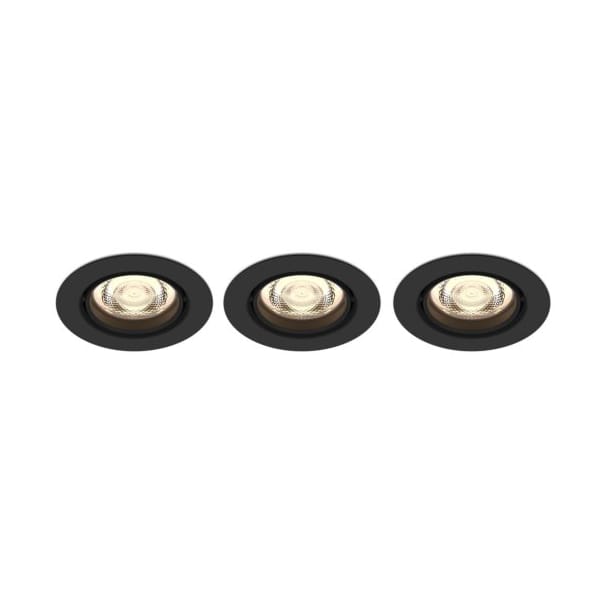 Impala spot downlight Ø9.2 cm 3-pack - Black - Philips