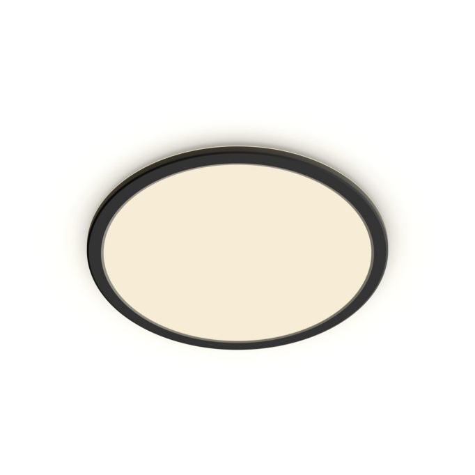 Philips Philips Superslim Badezimmerdeckenleuchte Ø25 cm Schwarz