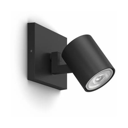 Runner single spot wall lamp 13.8x11.5 cm - Black - Philips