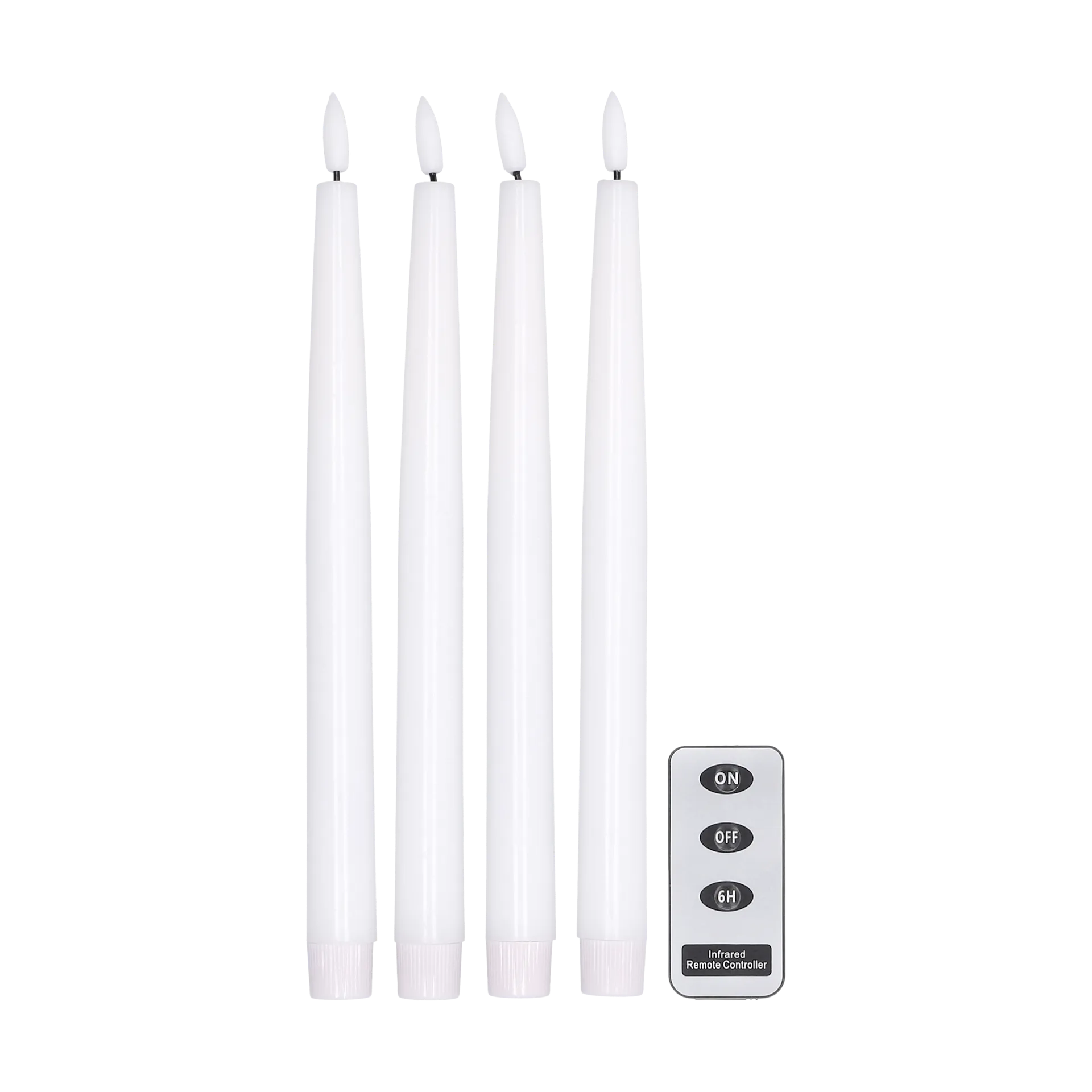 Bright LED-Kerze 28,5cm 4er Pack mit Fernbedienung, Weiß Scandi Essentials