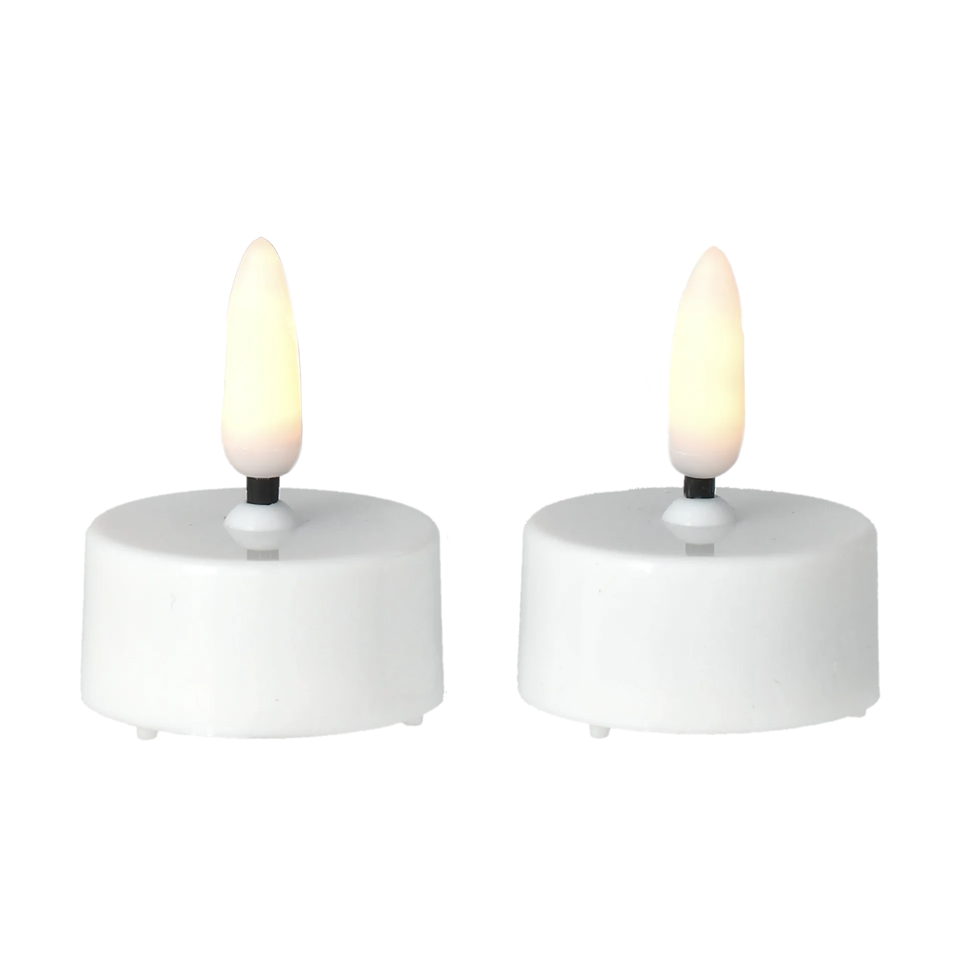 Bright LED tealight Ø3.8 cm 2-pack, White Scandi Essentials