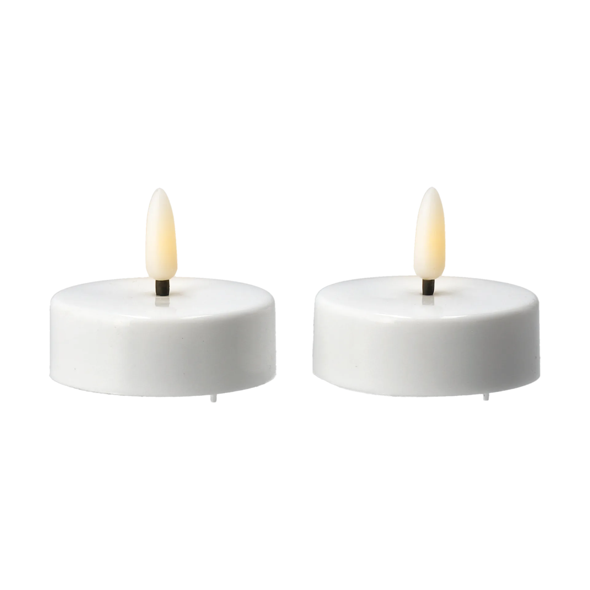 Bright LED tealight Ø5.8 cm 2-pack, White Scandi Essentials