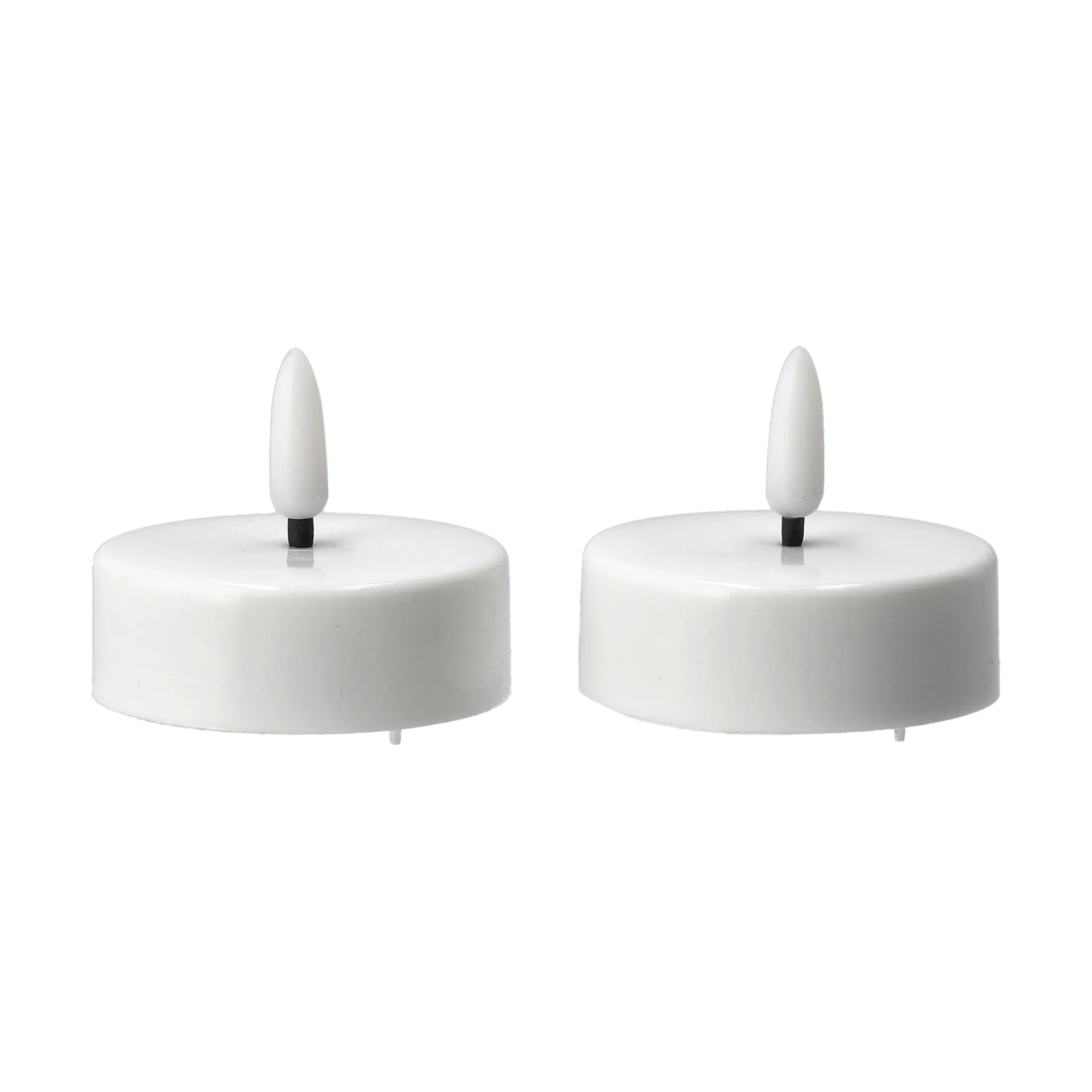 Bright LED tealight Ø5.8 cm 2-pack, White Scandi Essentials