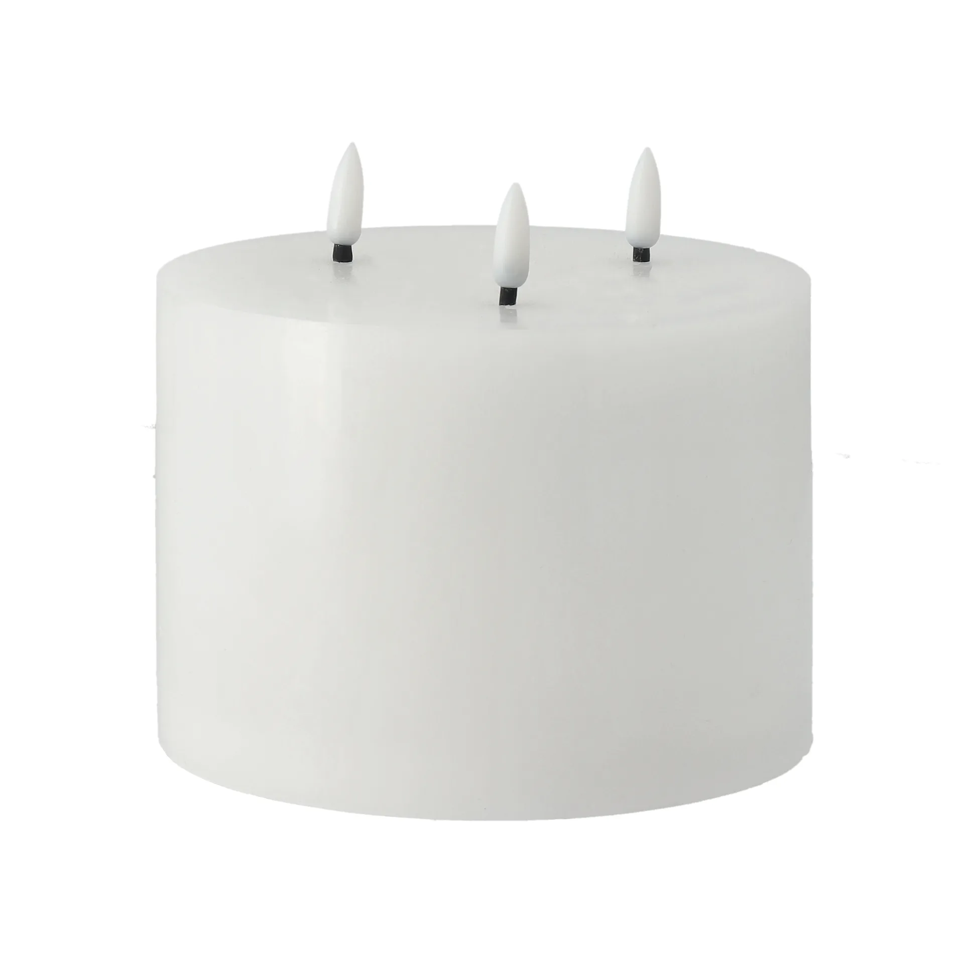 Bright Melt LED-Blockkerze 3 Dochten 13 cm, Weiß Scandi Essentials