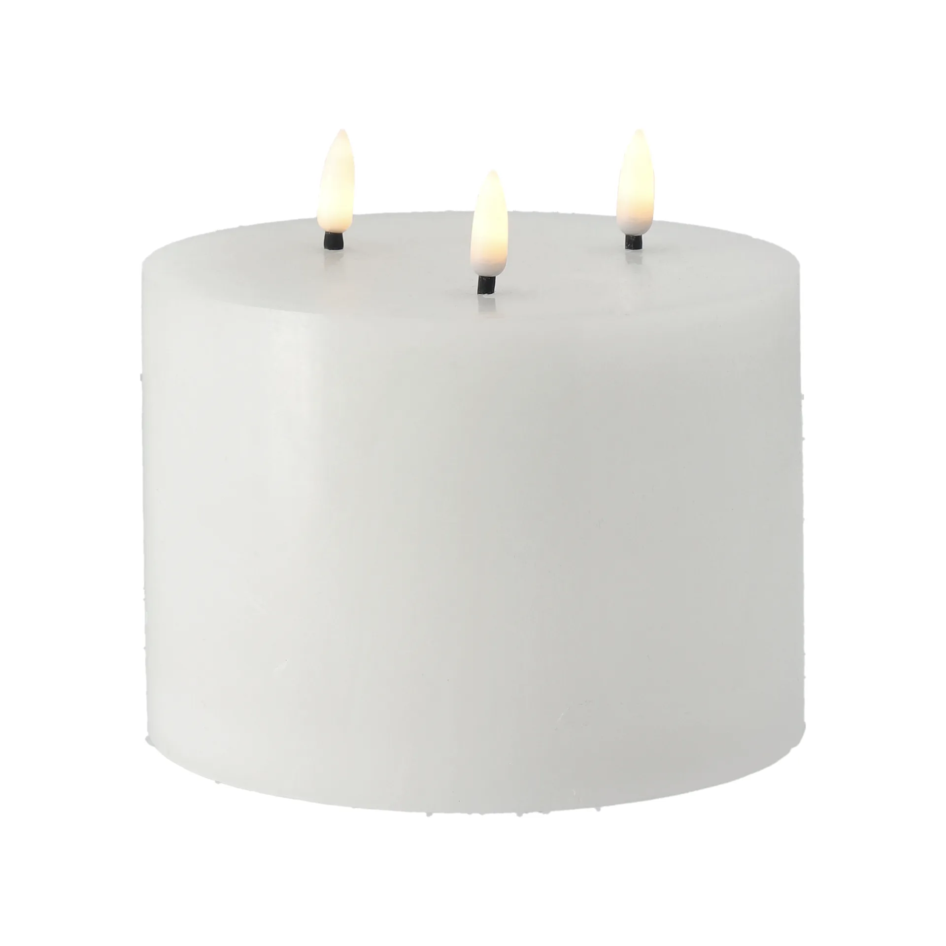 Bright Melt LED-Blockkerze 3 Dochten 13 cm, Weiß Scandi Essentials
