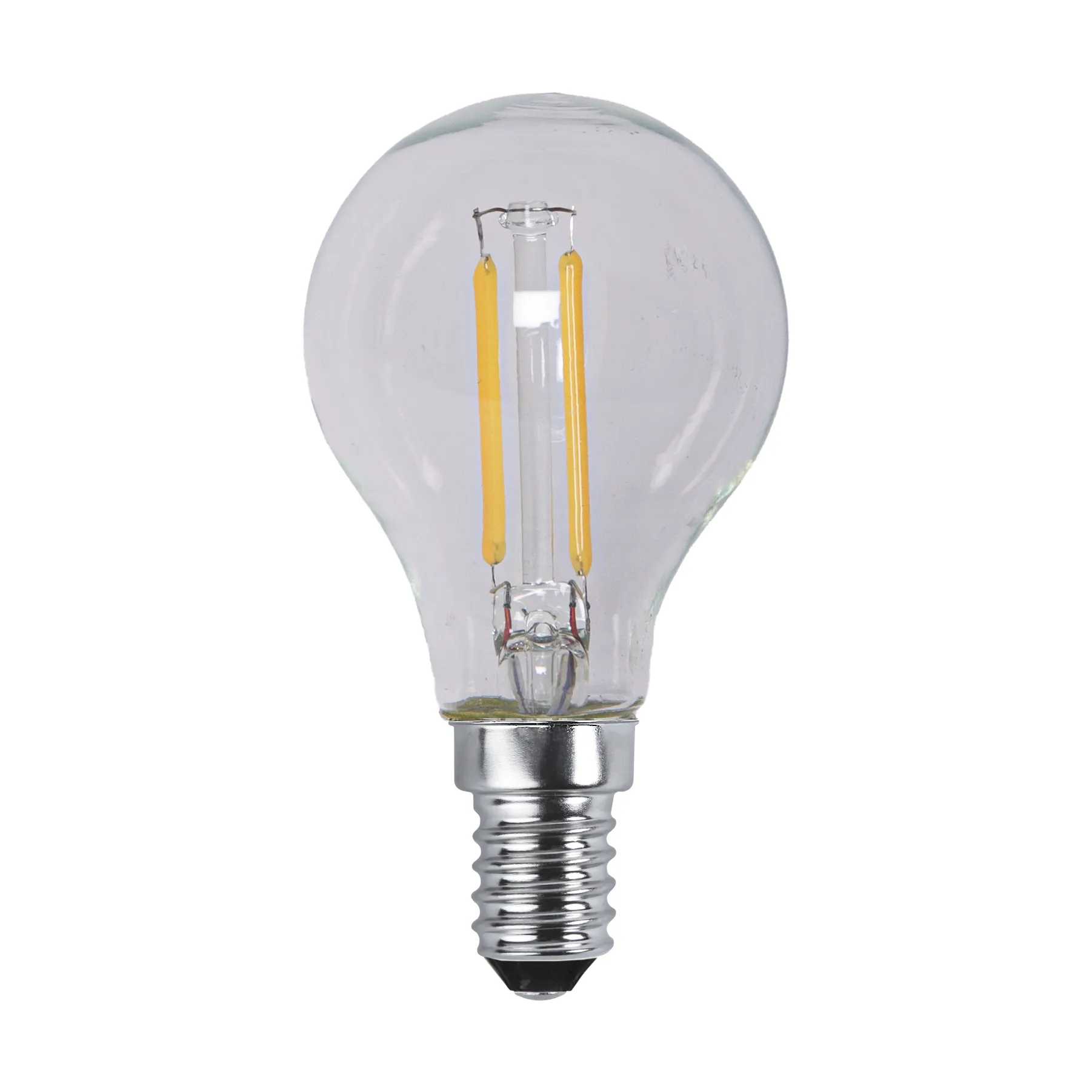 Lit dimmable light bulb E14 150lm LED filament, Clear, 3000K Scandi Essentials