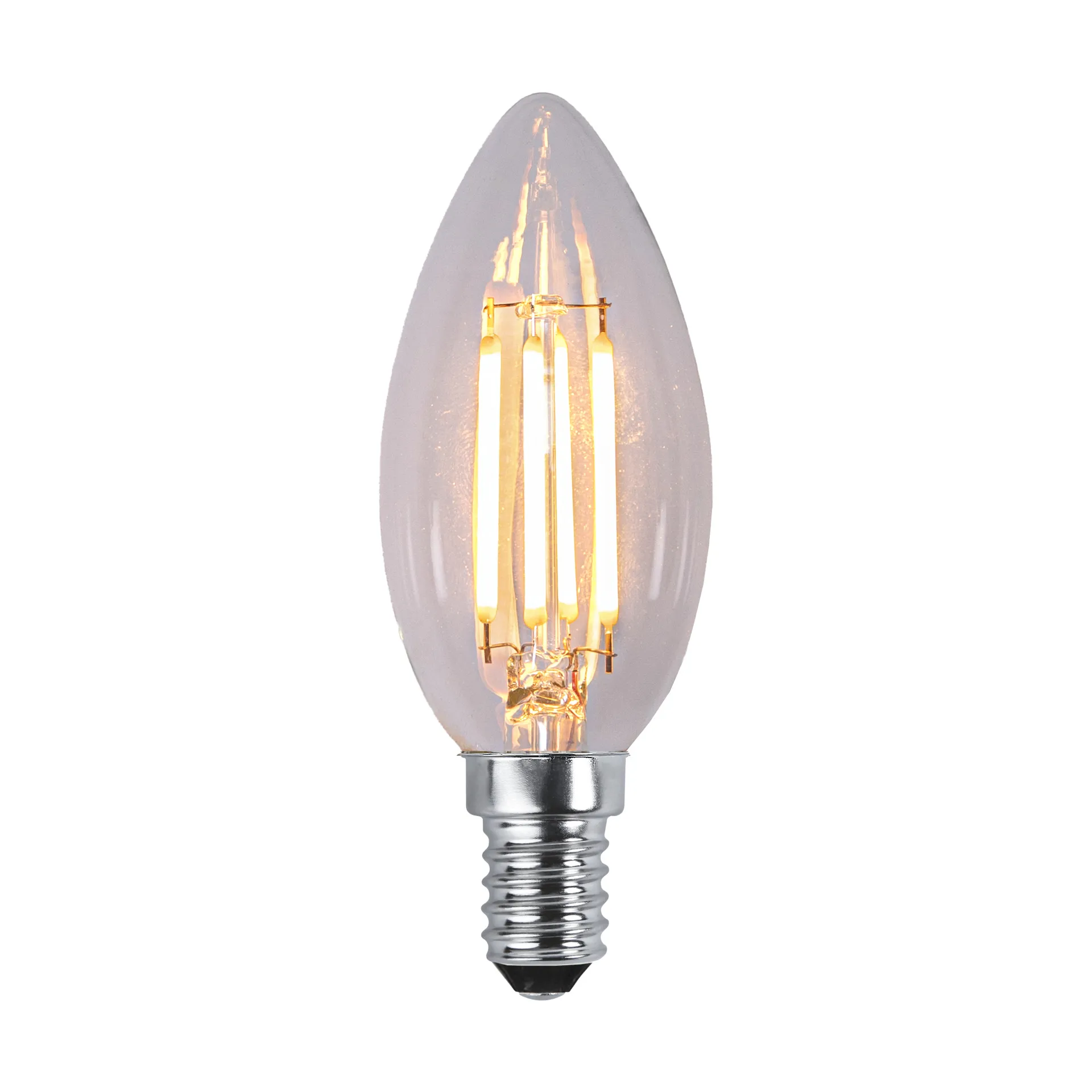 Lit dimmable light bulb E14 250lm filament, Clear, 2100K Scandi Essentials