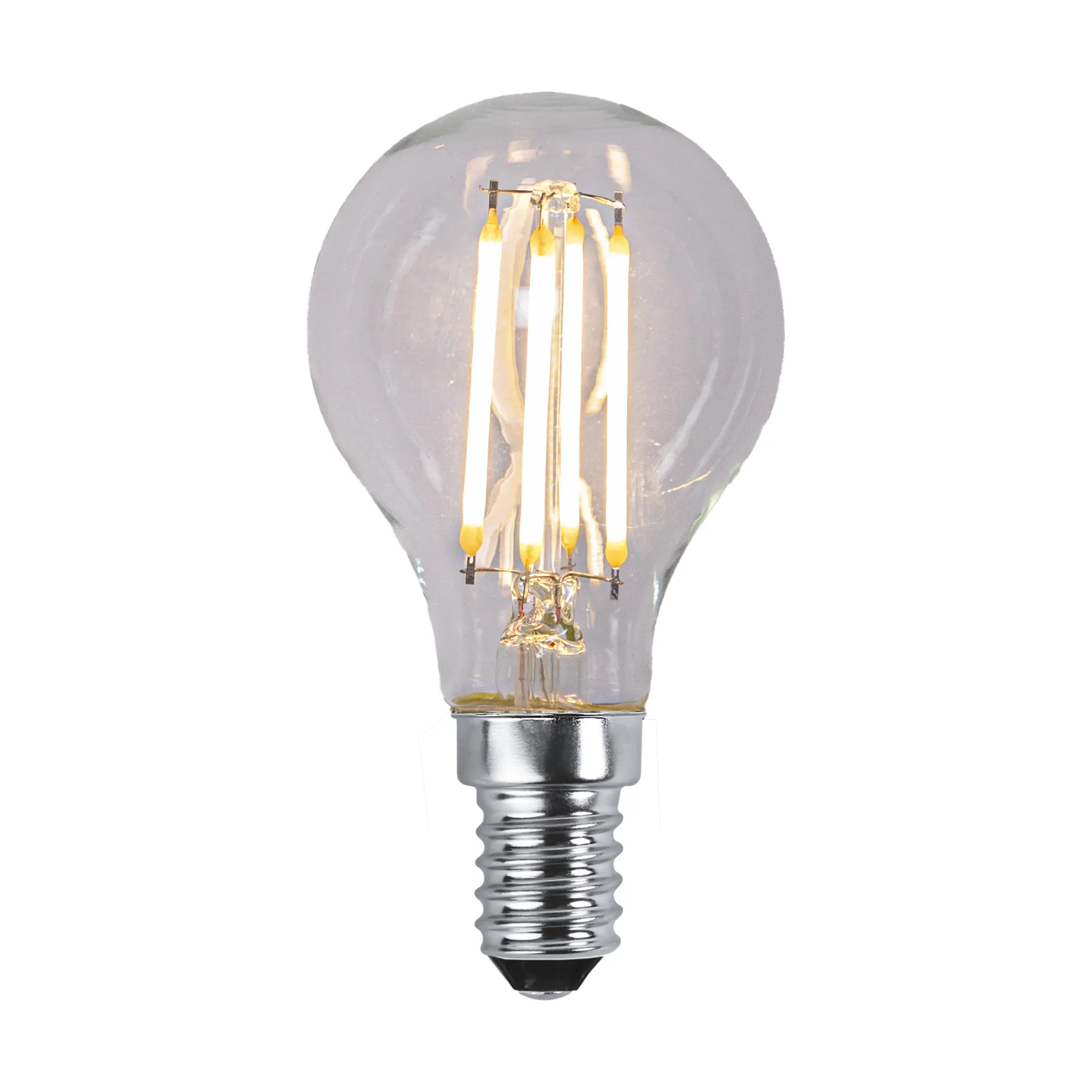 Lit dimmable light bulb E14 250lm LED filament, Clear, 3000K Scandi Essentials