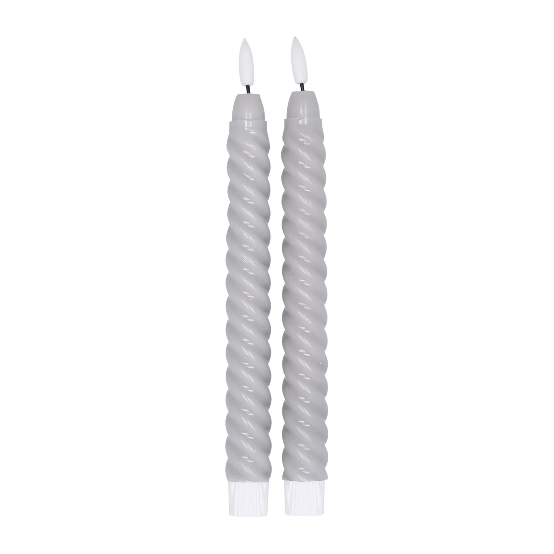 Twisted LED-Kerze 25cm 2er Pack, Grau Scandi Essentials