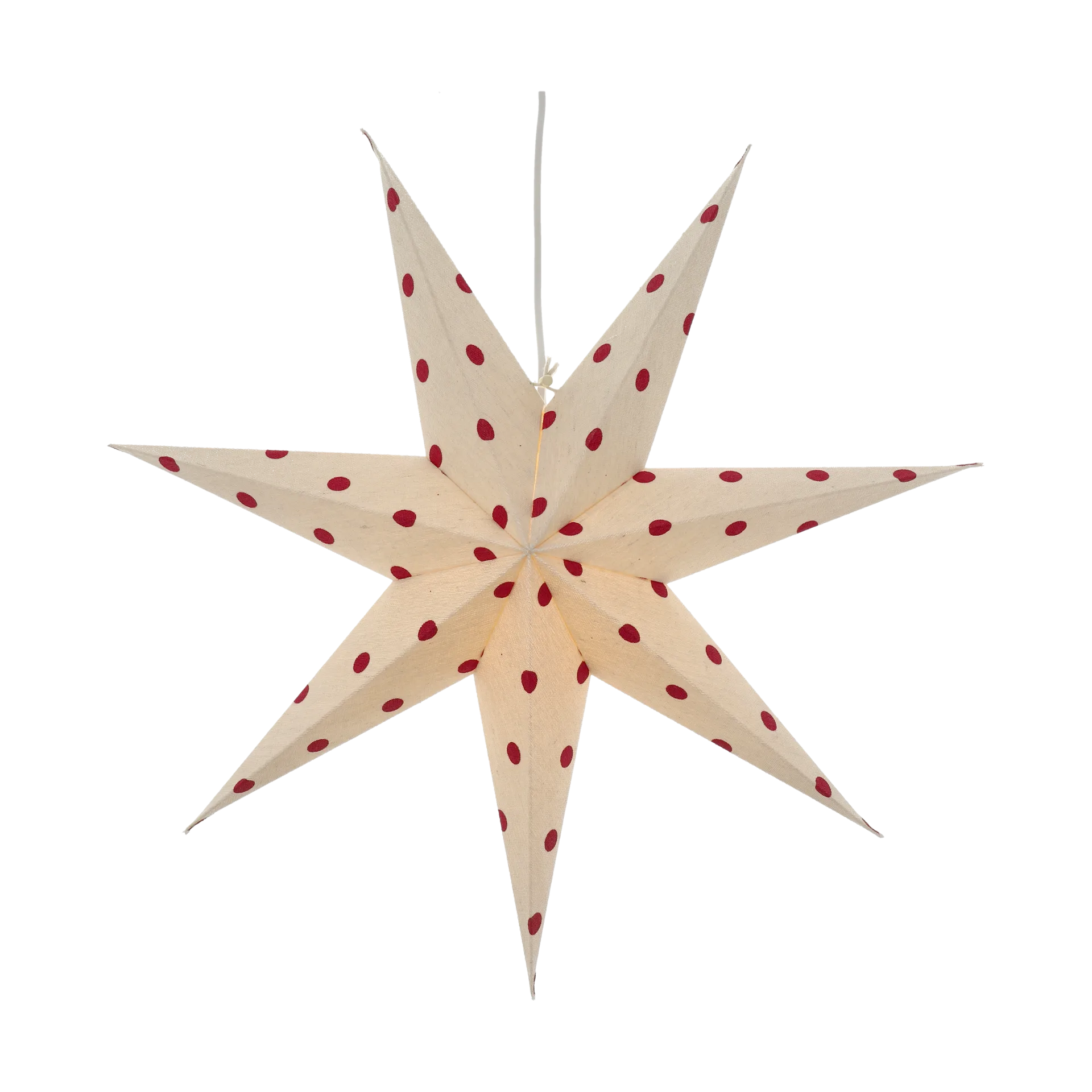 Bare advent star white-red dots, 60 cm Scandi Living