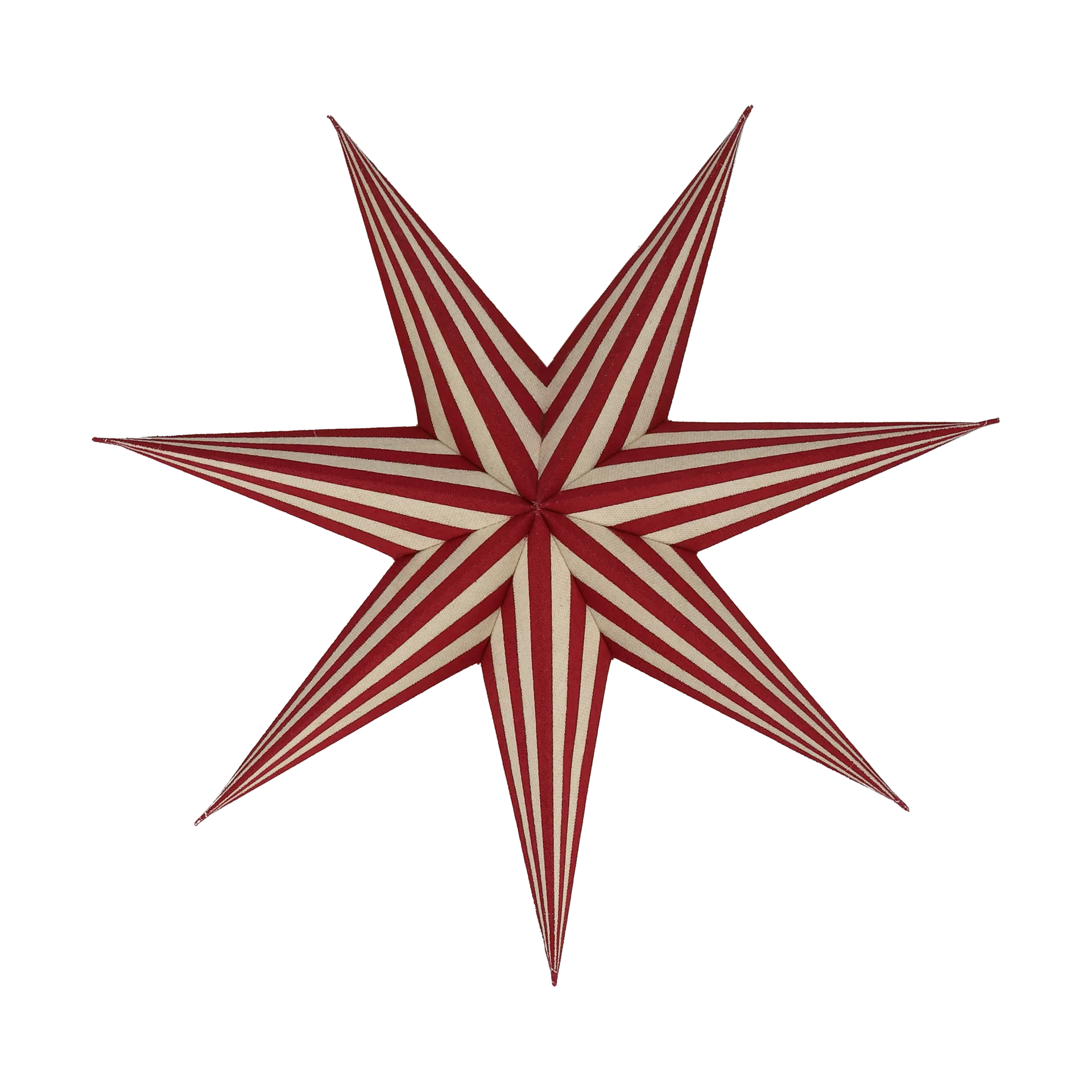 Bare advent star white-red stripes, 45 cm Scandi Living