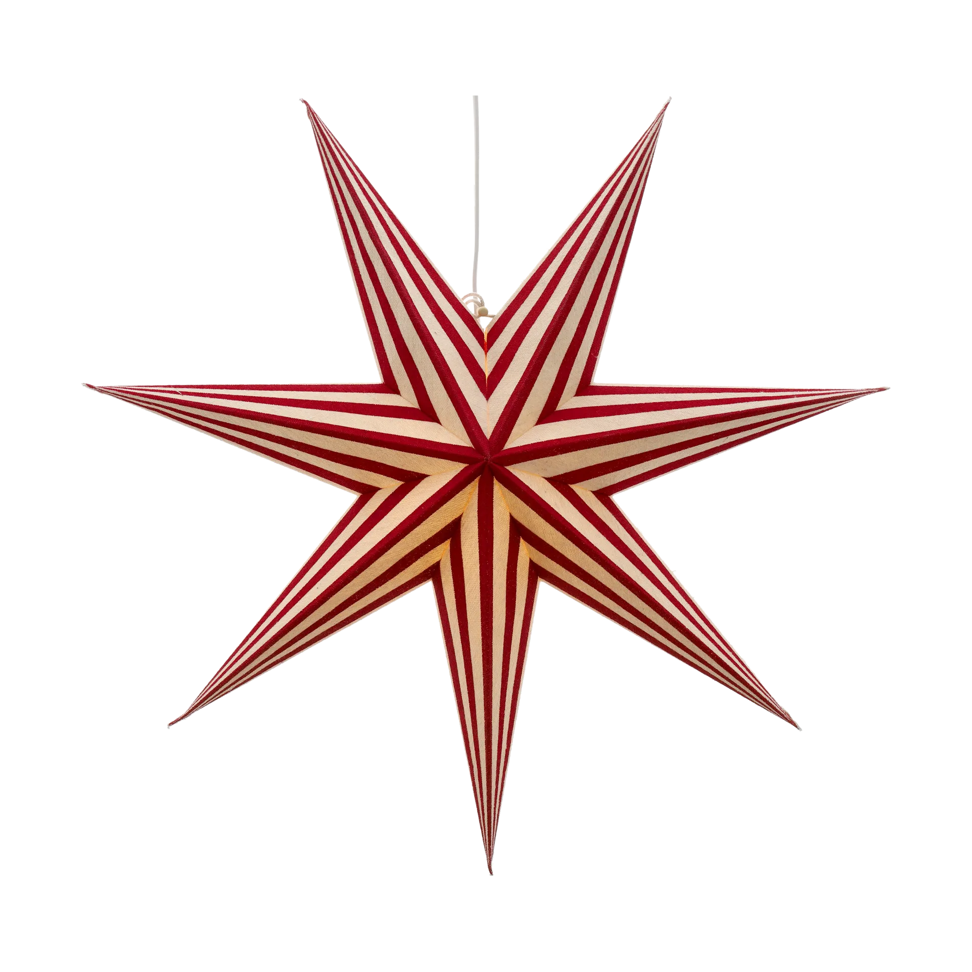 Bare advent star white-red stripes, 60 cm Scandi Living