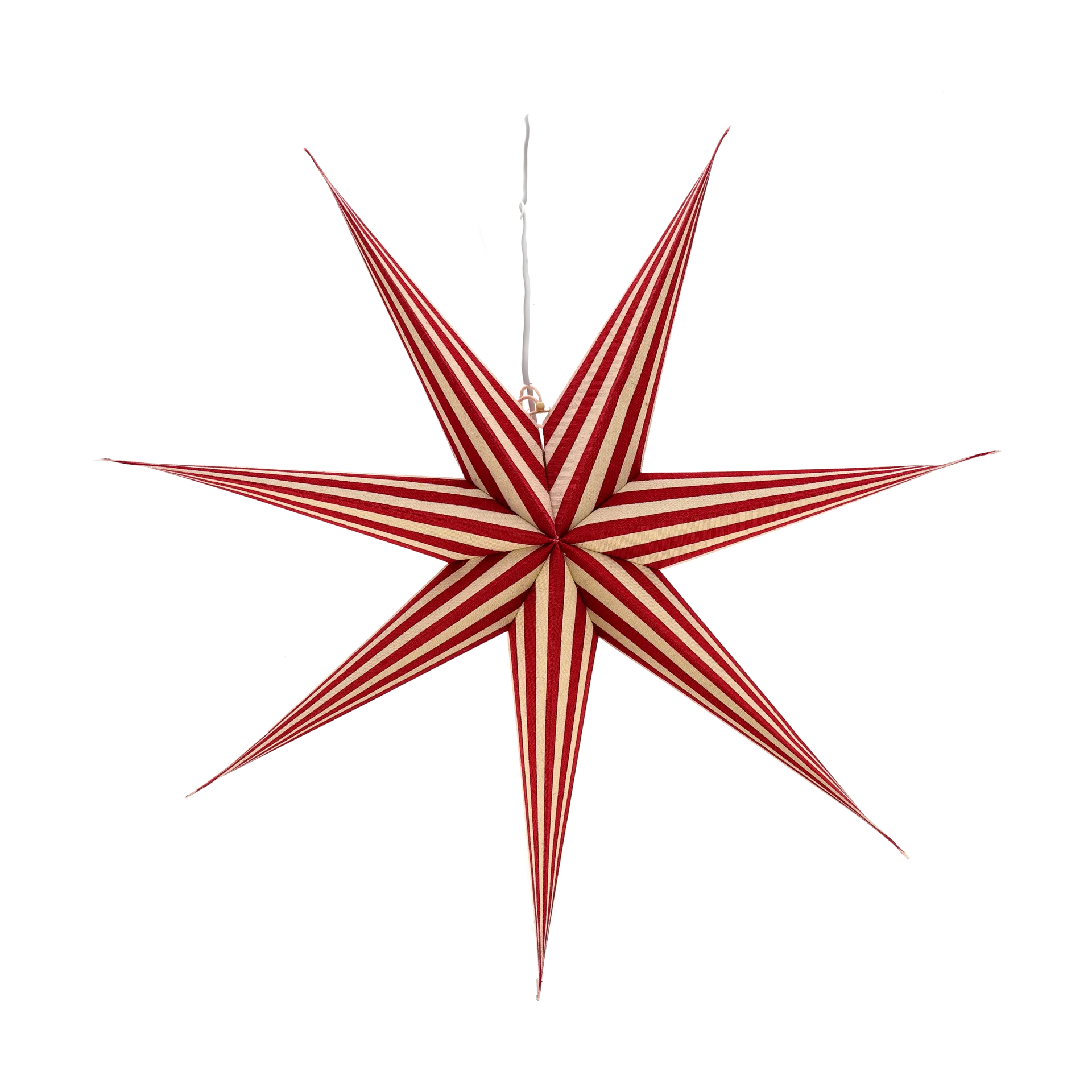 Bare advent star white-red stripes, 80 cm Scandi Living