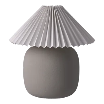 Scandi Living Boulder bordslampa 29 cm grey-pleated white Lampfot