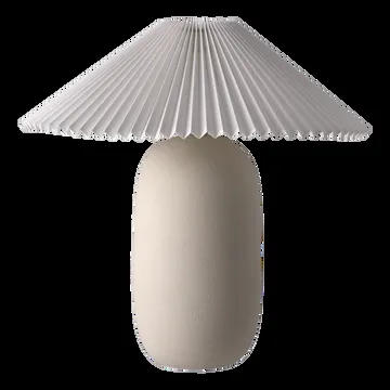 Scandi Living Boulder bordslampa 48 cm beige-pleated white Lampfot