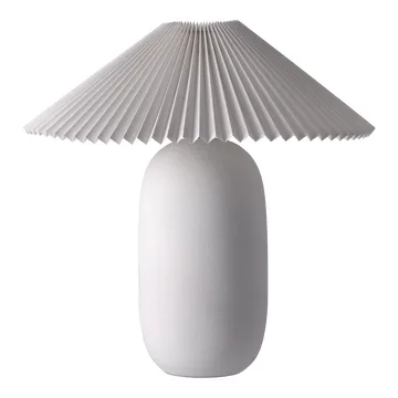 Scandi Living Boulder bordslampa 48 cm white-pleated white Lampfot