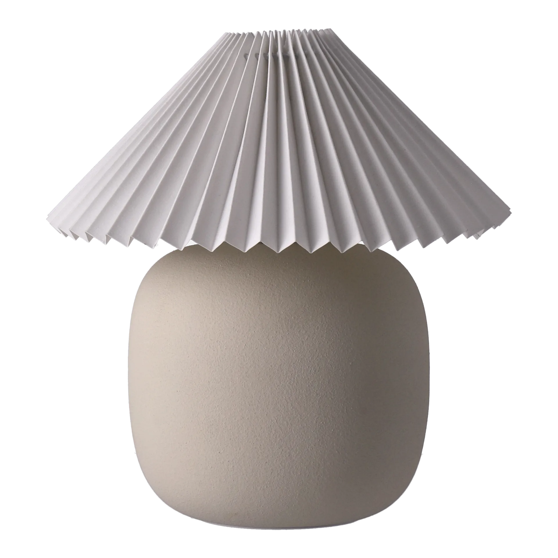 Boulder table lamp 29 cm beige-pleated white Scandi Living