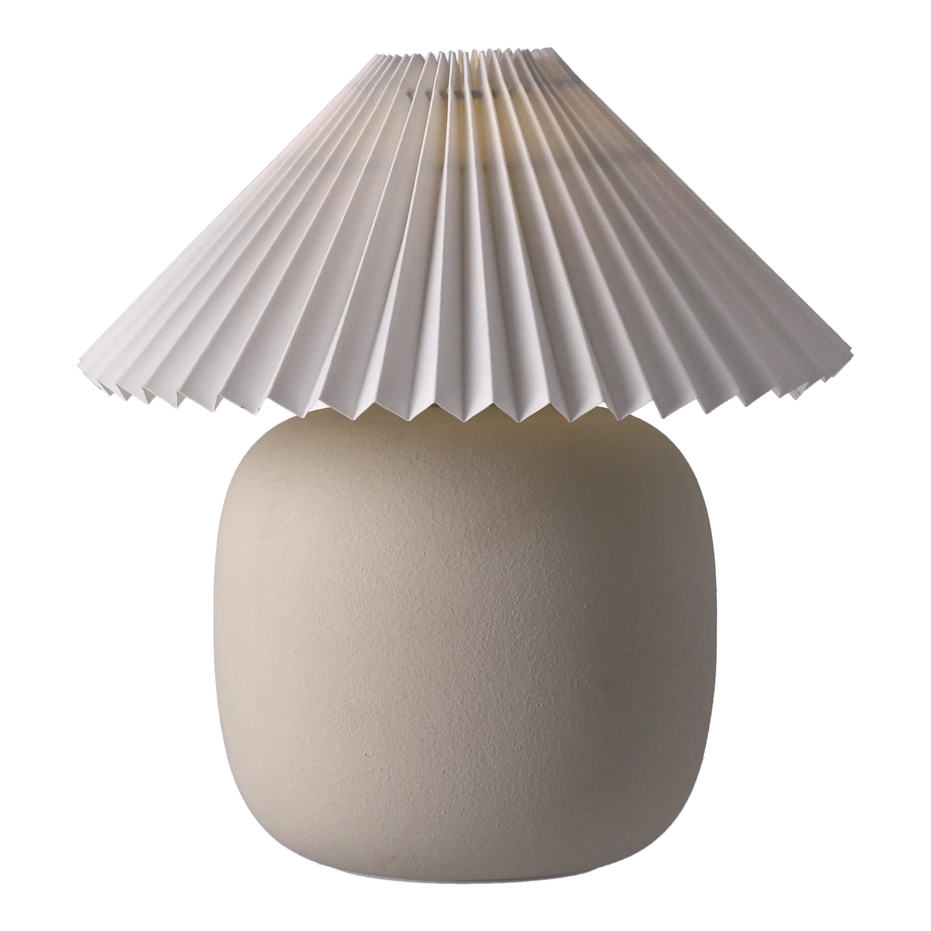 Boulder table lamp 29 cm beige-pleated white Scandi Living