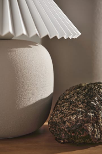 Boulder table lamp 29 cm beige-pleated white - undefined - Scandi Living