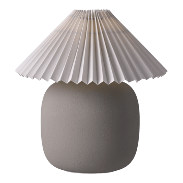 Boulder table lamp 29 cm grey-pleated white - undefined - Scandi Living