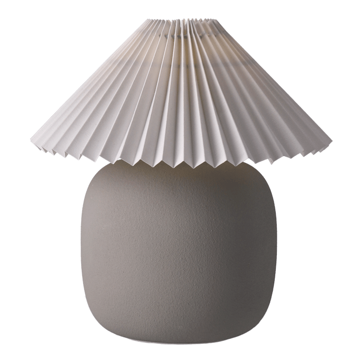 Boulder table lamp 29 cm grey-pleated white Scandi Living