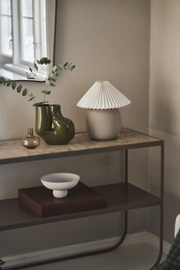 Boulder table lamp 29 cm grey-pleated white - undefined - Scandi Living