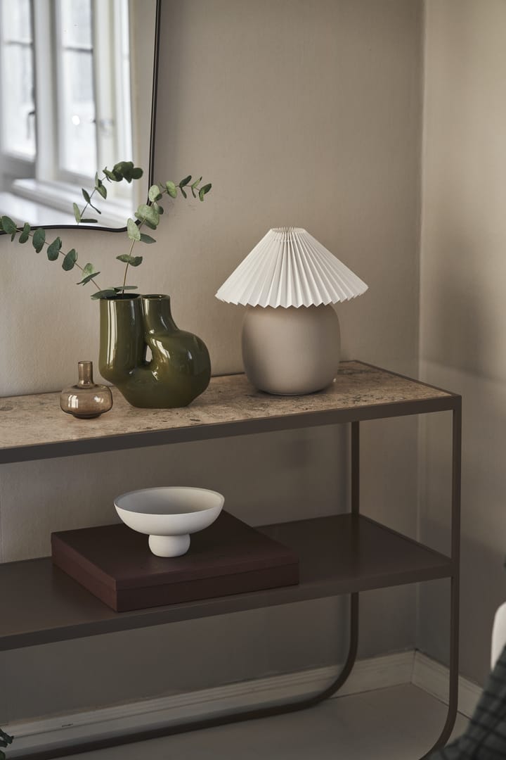 Boulder table lamp 29 cm grey-pleated white Scandi Living