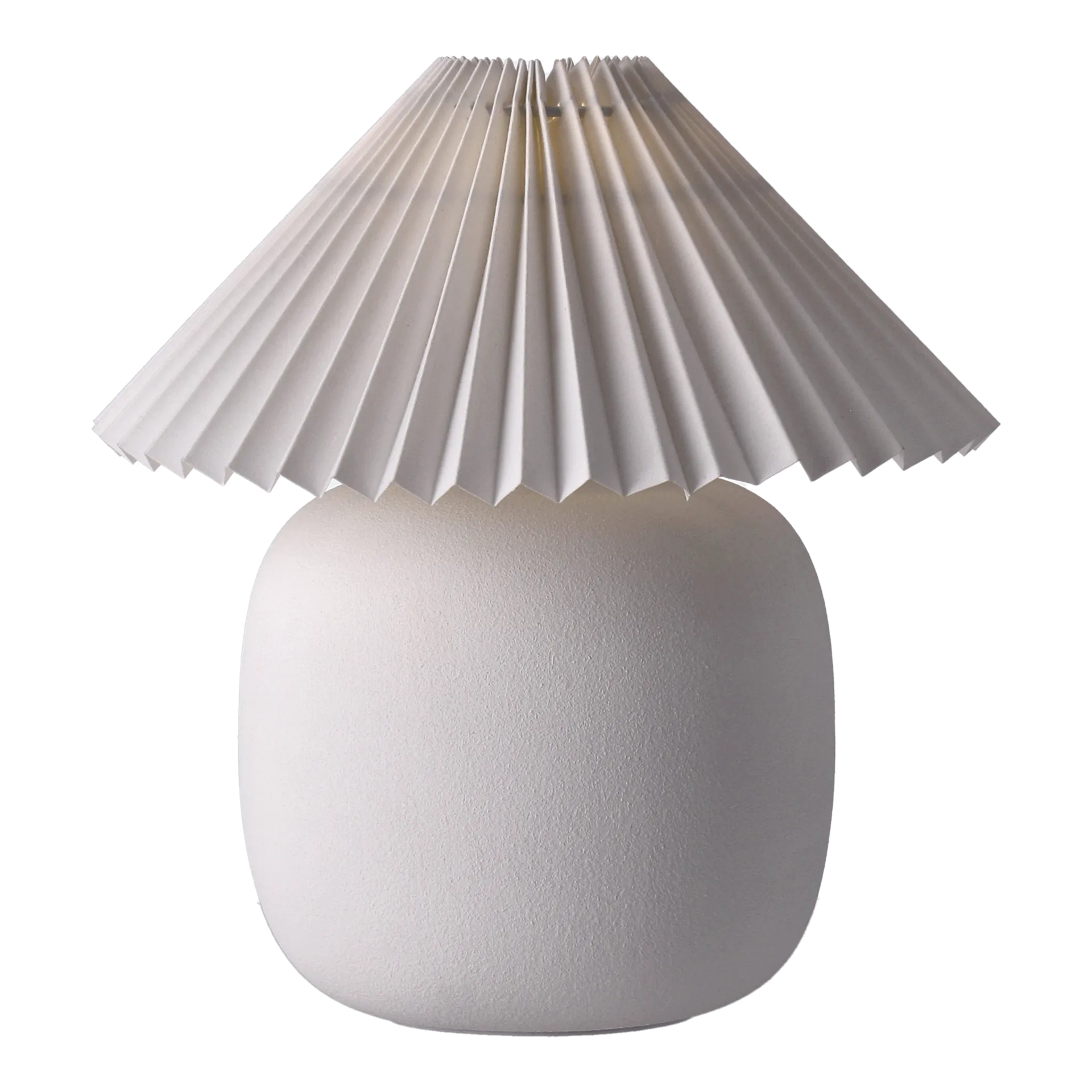 Boulder table lamp 29 cm white-pleated white Scandi Living