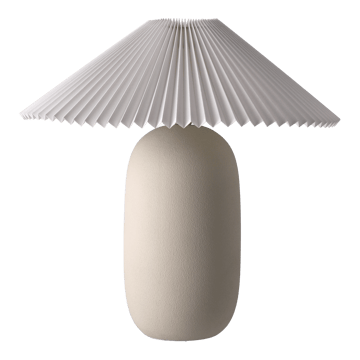 Boulder table lamp 48 cm beige-pleated white - undefined - Scandi Living