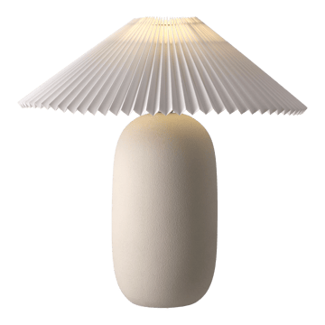 Boulder table lamp 48 cm beige-pleated white - undefined - Scandi Living