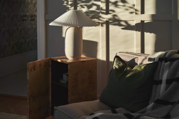 Boulder table lamp 48 cm beige-pleated white Scandi Living