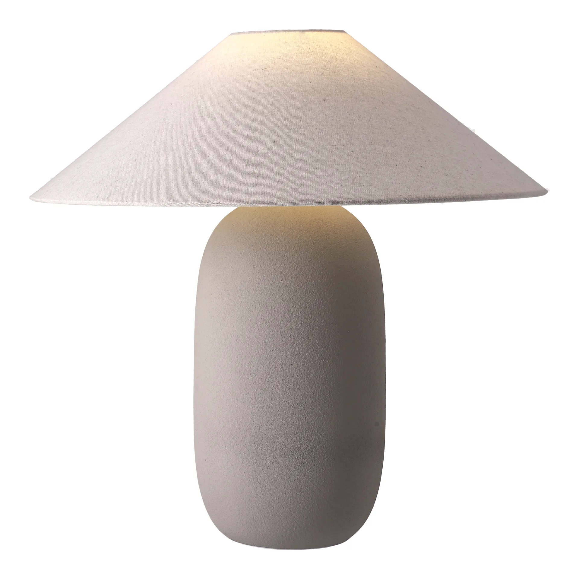 Boulder table lamp 48 cm grey-nature Scandi Living