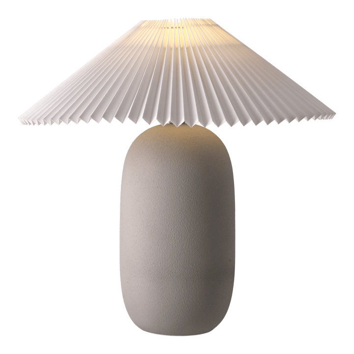Boulder table lamp 48 cm grey-pleated white Scandi Living