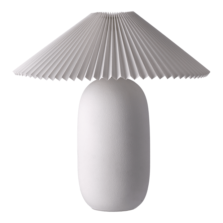Boulder table lamp 48 cm white-pleated white Scandi Living