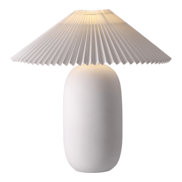 Boulder table lamp 48 cm white-pleated white - undefined - Scandi Living