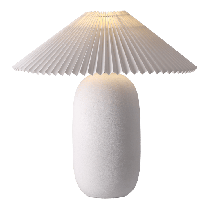 Boulder table lamp 48 cm white-pleated white Scandi Living