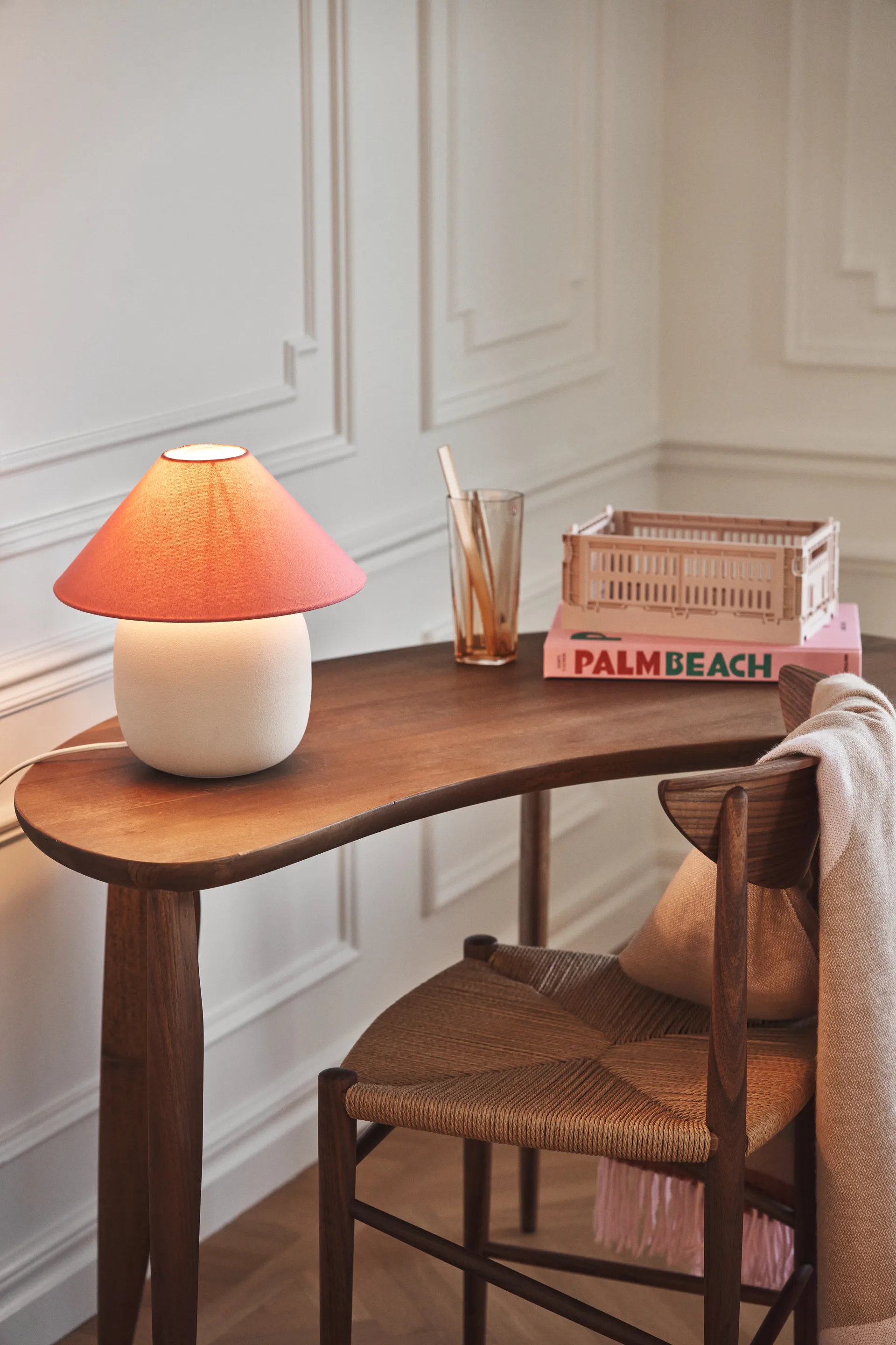 Boulder Tischleuchte 29 cm beige-peach Scandi Living