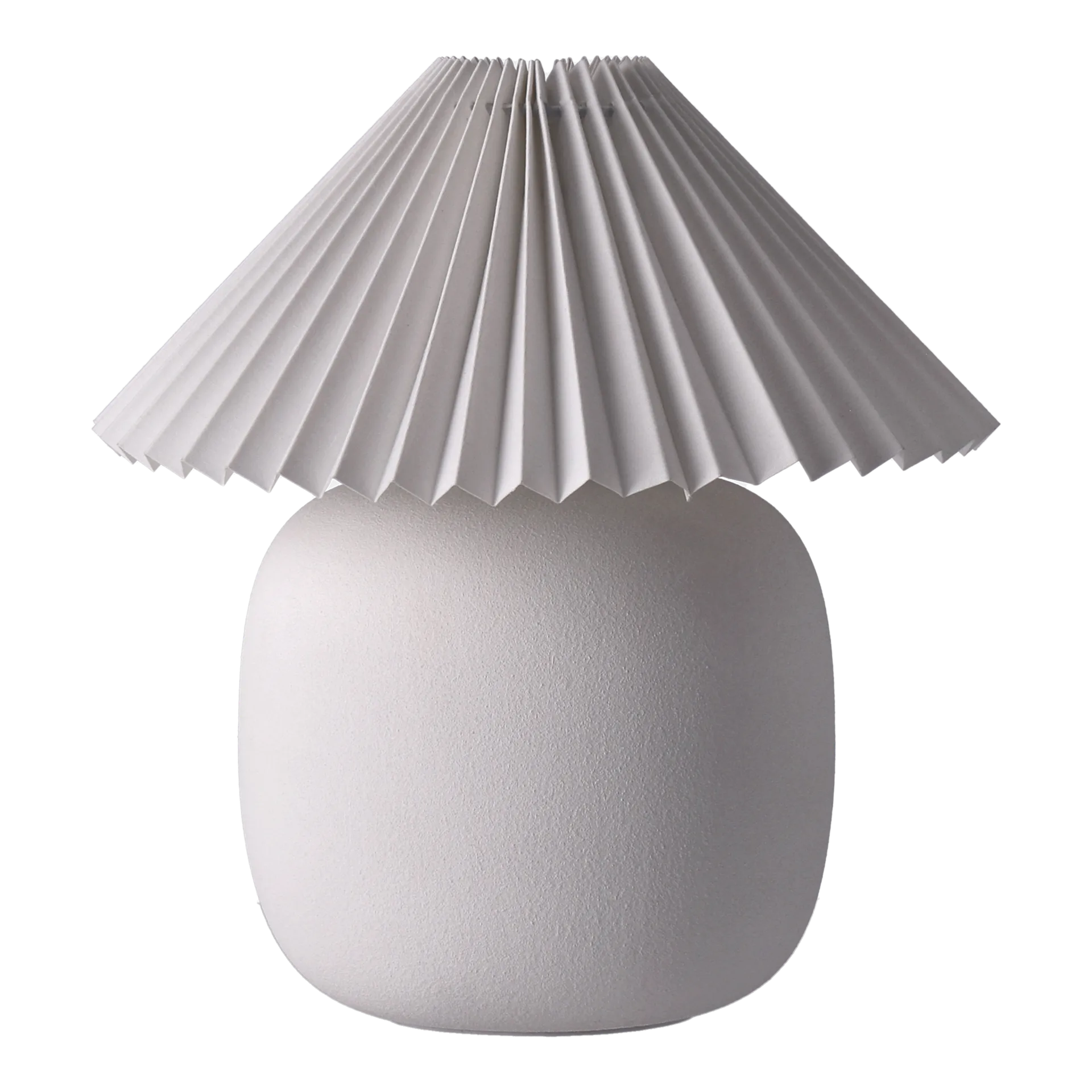 Boulder Tischleuchte 29 cm white-pleated white Scandi Living